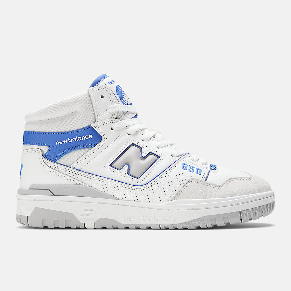 New Balance 650 Shoes White with Marine Blue and Angora